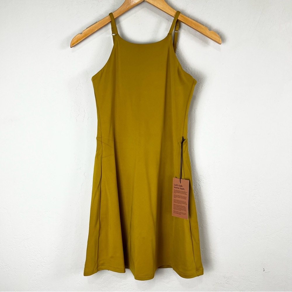 Girlfriend Collective Mustard Mini Dress